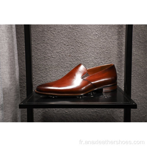 Chaussures décontractées à la mode respirantes en cuir pour hommes